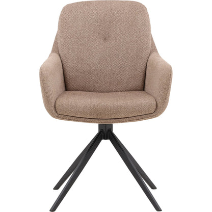Darren Dining Chair (Set of 2) by Arch & Plane in sand. Made from polyester upholstery, iron in a transitional style.