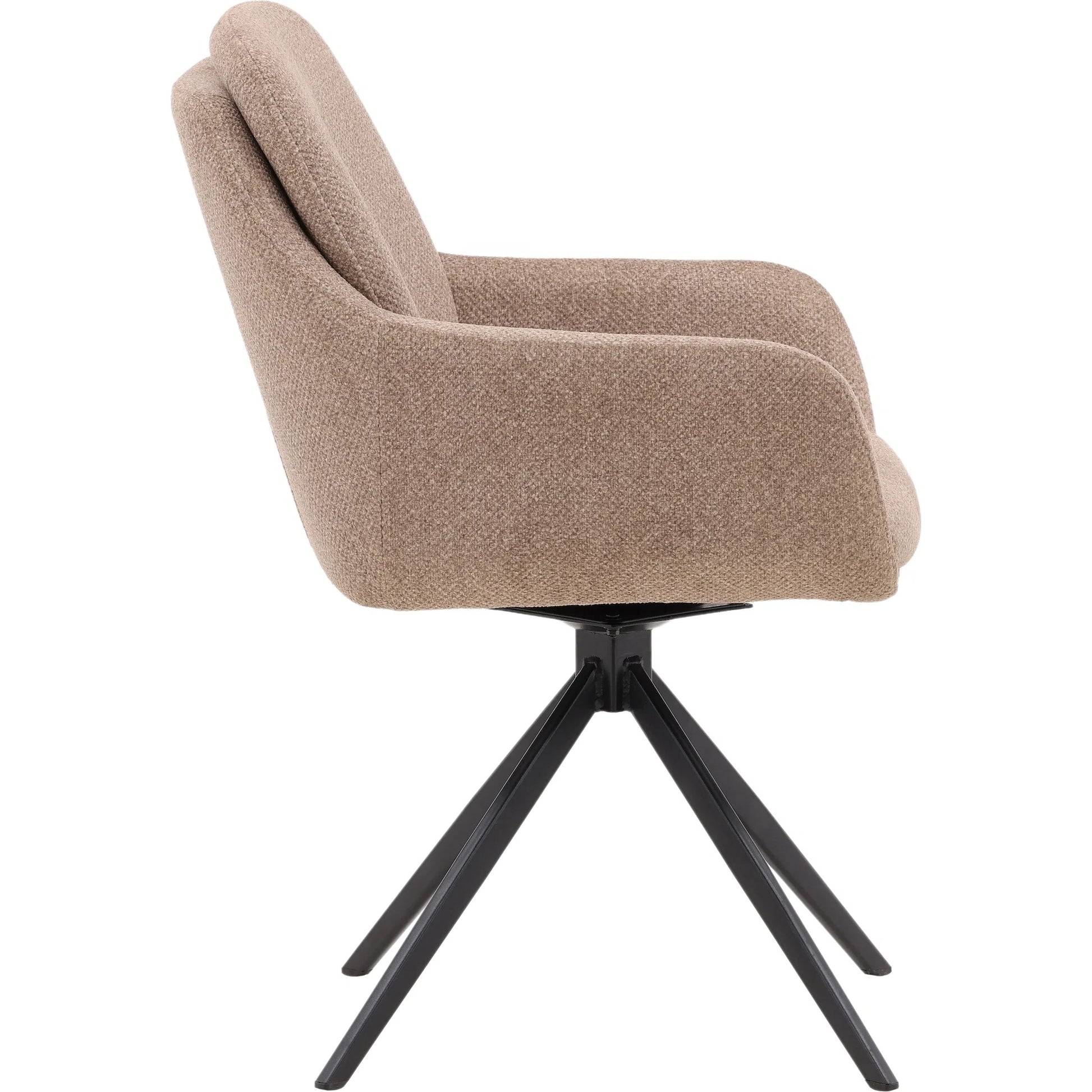 Darren Dining Chair (Set of 2) by Arch & Plane in sand. Made from polyester upholstery, iron in a transitional style.