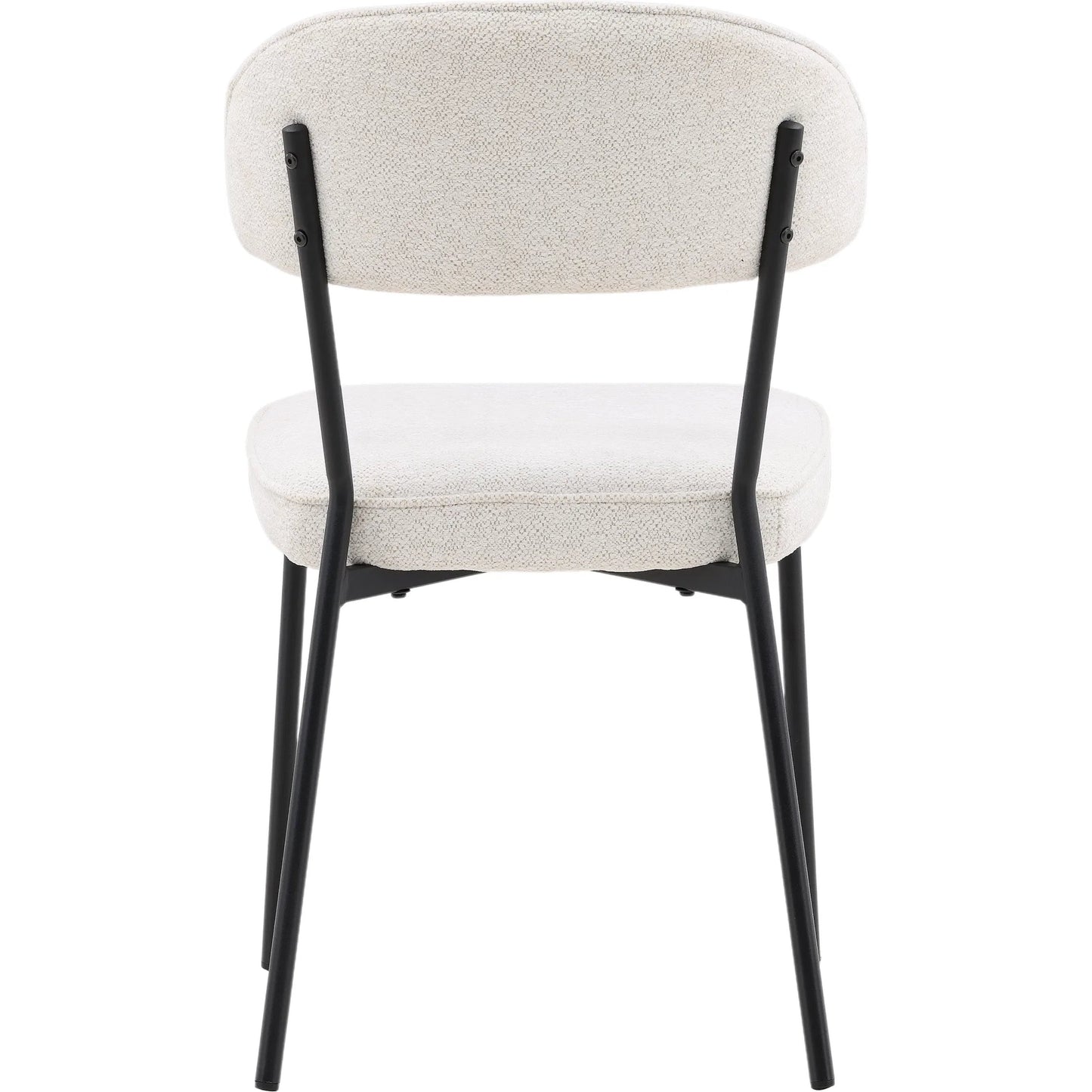 004 SI-2350650 | Additional Silo | Mira Dining Chair (Set of 2) by Arch & Plane in cream. Made from polyester upholstery, iron in a modern style.