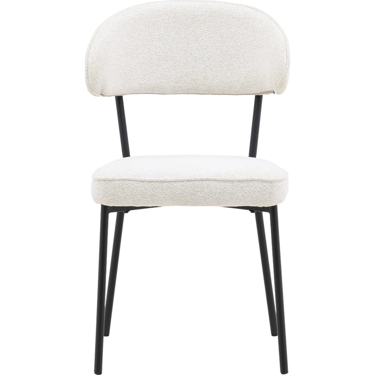 002 SI-2350650 | Additional Silo | Mira Dining Chair (Set of 2) by Arch & Plane in cream. Made from polyester upholstery, iron in a modern style.