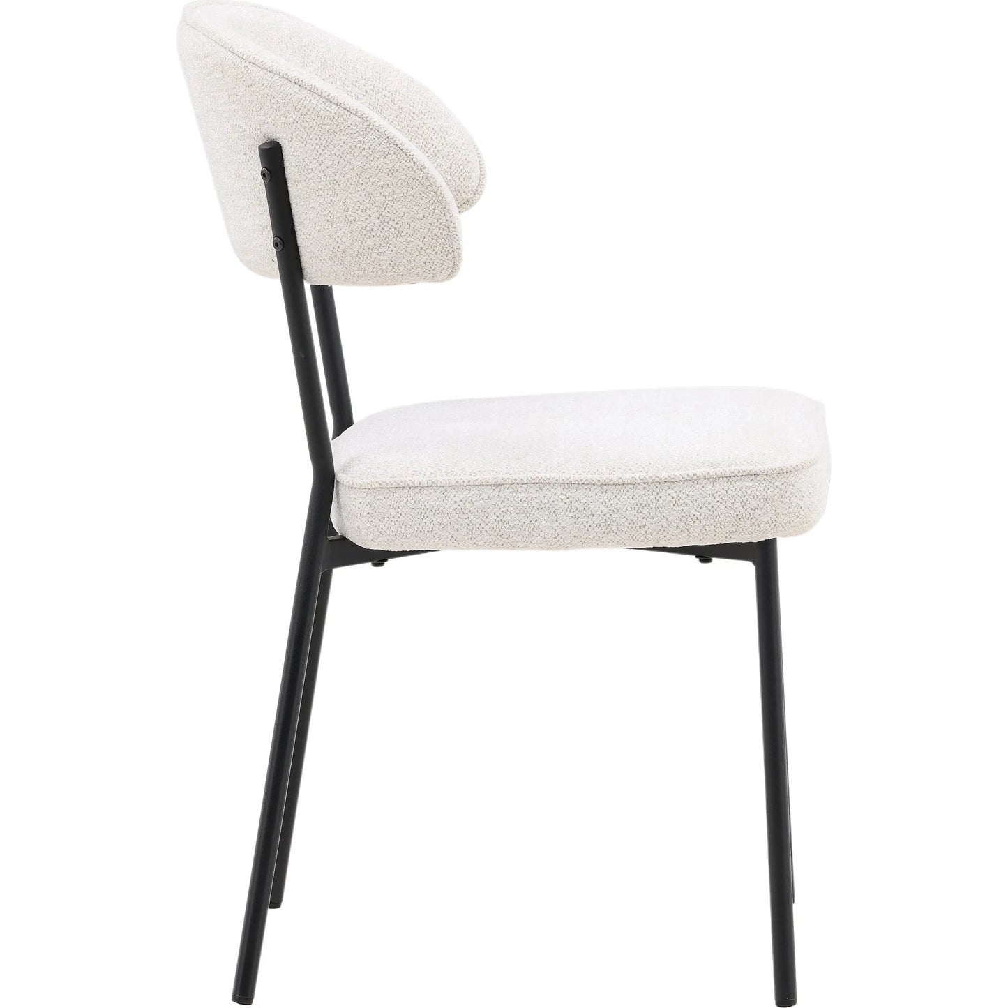003 SI-2350650 | Additional Silo | Mira Dining Chair (Set of 2) by Arch & Plane in cream. Made from polyester upholstery, iron in a modern style.