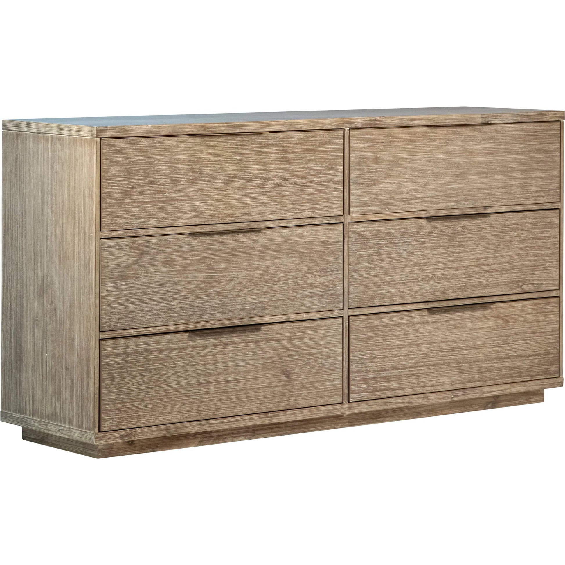 Juliette Dresser by Arch & Plane in natural warm wash sealed finish. Made from solid acacia wood in a transitional style.
