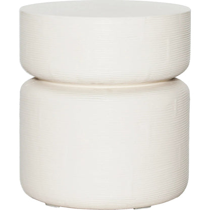 Ty Side Table by Arch & Plane in ivory. Made from concrete in a modern style.