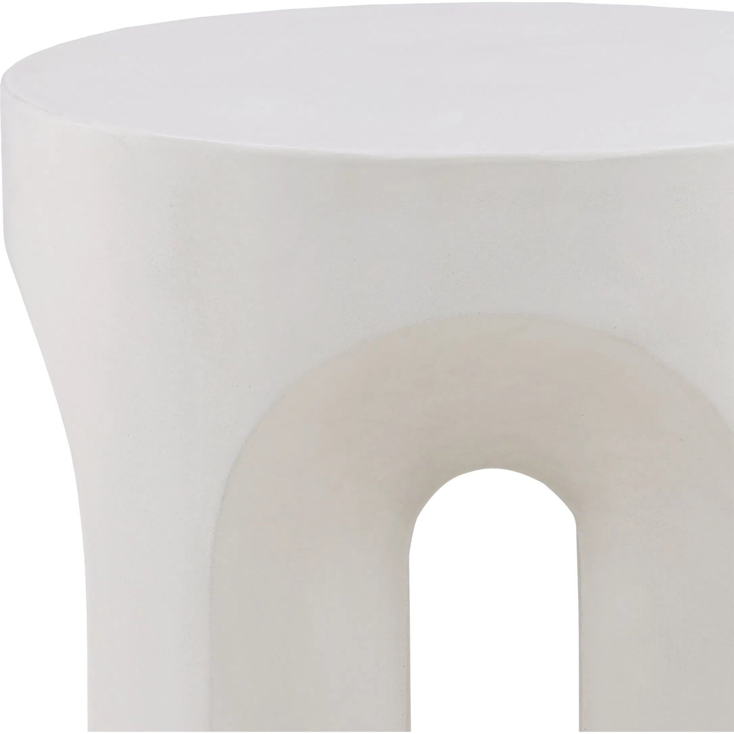 002 SI-2350657 | Closeup | Roseanne Side Table by Arch & Plane in ivory. Made from concrete in a modern style.