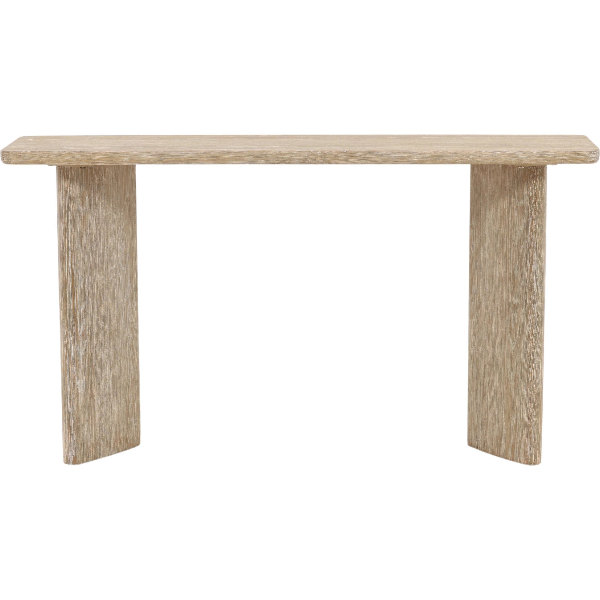 Casey Console by Arch & Plane in whitewash. Made from oak wood, oak veneer in a transitional style.