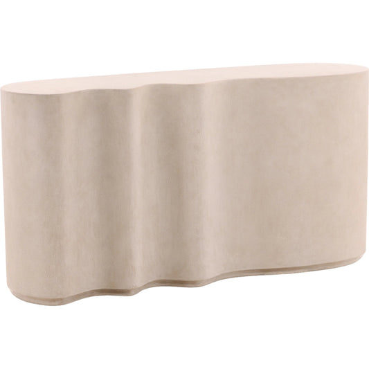 Alisha Outdoor Console Table by Arch & Plane in light grey. Made from concrete in a unique style.