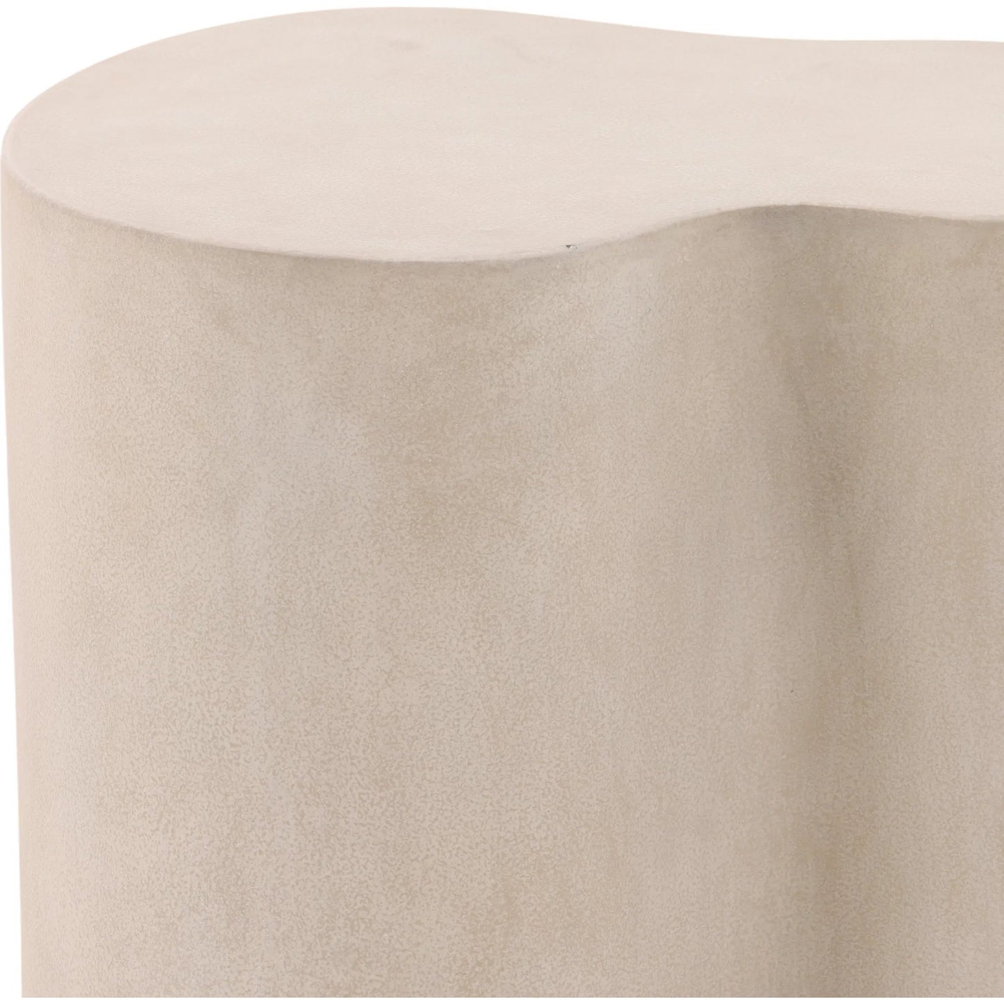 009 SI-2532870 | Closeup | Alisha Outdoor Side Table by Arch & Plane in light grey. Made from concrete in a unique style.