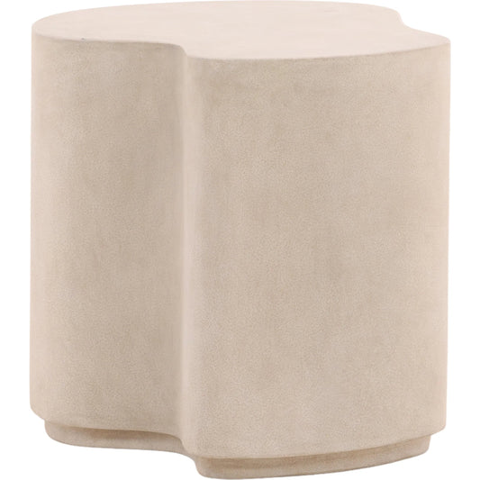 Alisha Outdoor Side Table by Arch & Plane in light grey. Made from concrete in a unique style.