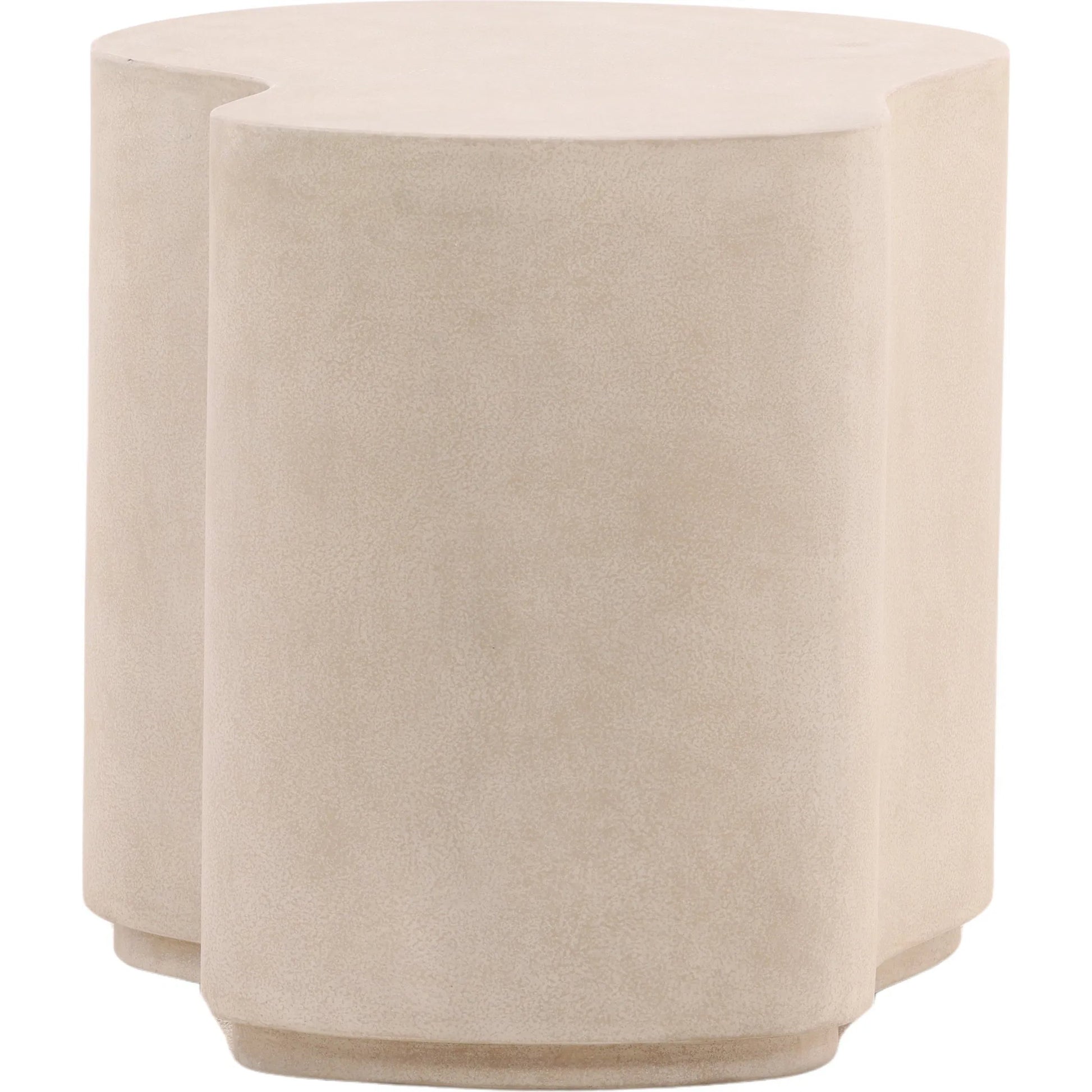 Alisha Outdoor Side Table by Arch & Plane in light grey. Made from concrete in a unique style.