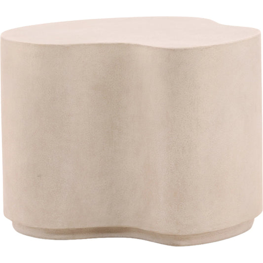 Alisha Outdoor Side Table by Arch & Plane in light grey. Made from concrete in a unique style.
