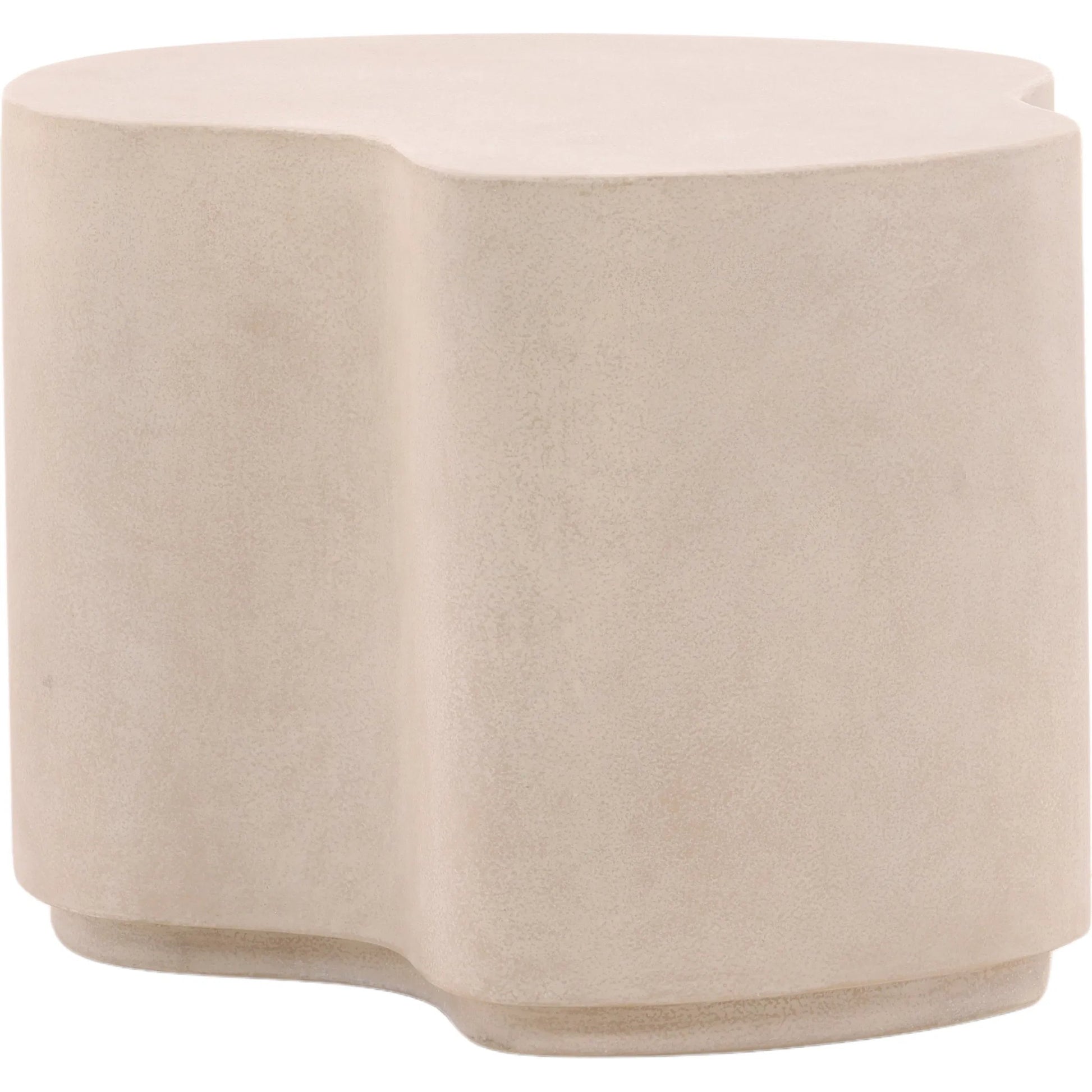Alisha Outdoor Side Table by Arch & Plane in light grey. Made from concrete in a unique style.