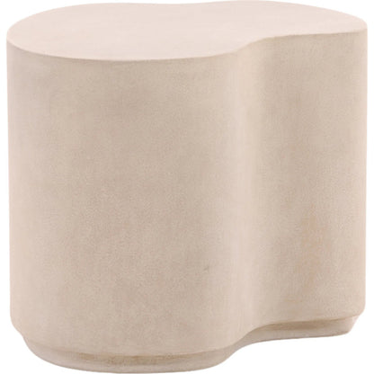 Alisha Outdoor Side Table by Arch & Plane in light grey. Made from concrete in a unique style.