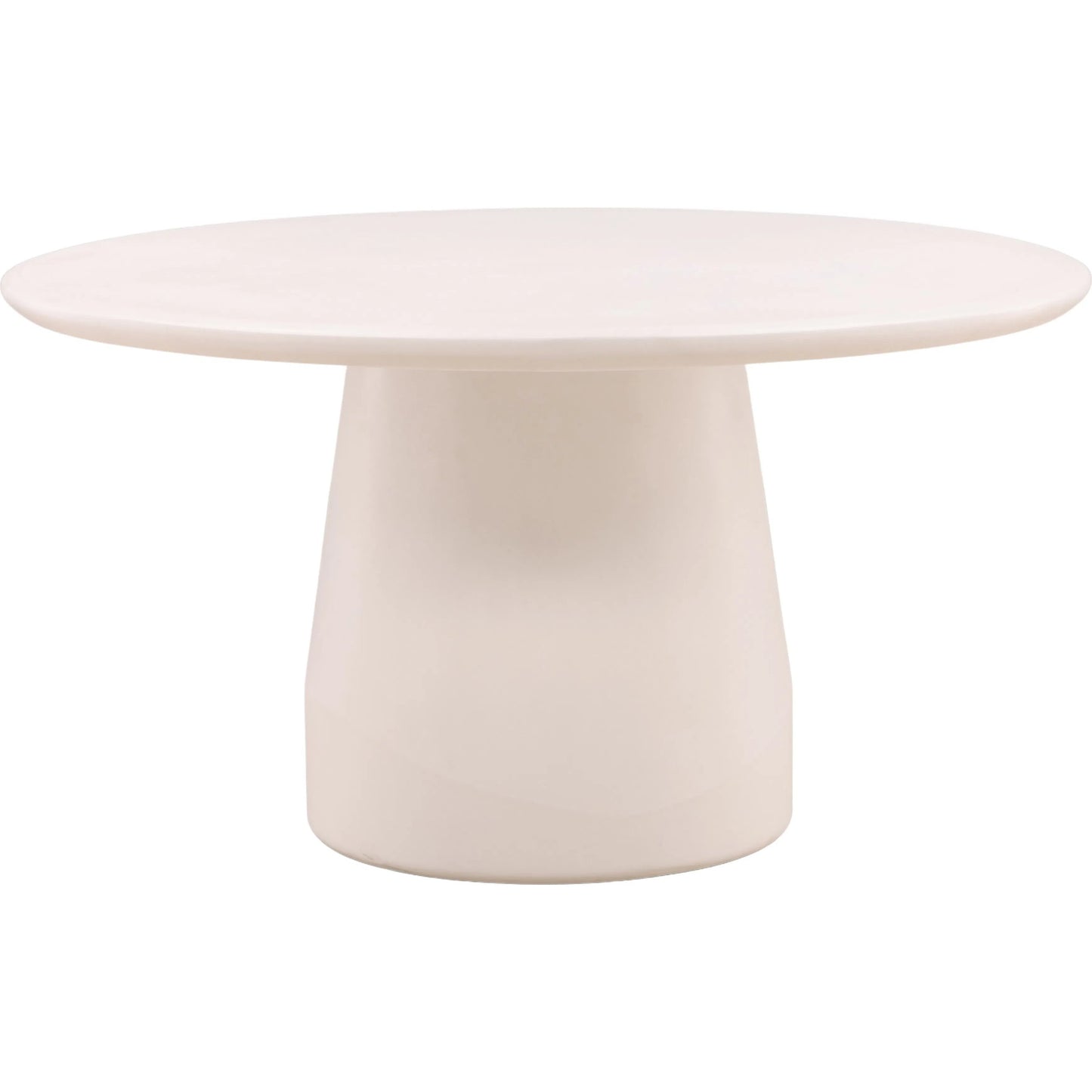 001 SI-2532872 | Primary Silo | Shad Round Outdoor Dining Table by Arch & Plane in ivory. Made from lightweight concrete in a unique style.