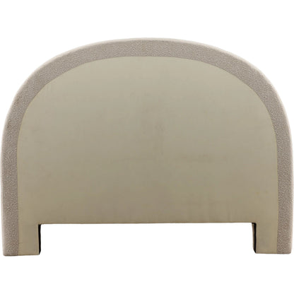 Davey Bed by Arch & Plane in cream. Made from boucle fabric in a unique style.