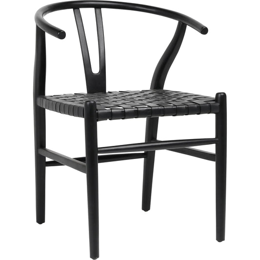 001 SI-2350663 | Primary Silo | Bernice Dining Chair by Arch & Plane. Made from full grain leather upholstery woven on a teak wood frame in a unique style.