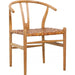 Bernice Dining Chair by Arch & Plane. Made from full grain leather upholstery woven on a teak wood frame in a unique style.