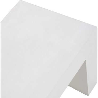 Kay Indoor/Outdoor Concrete Bench by Arch & Plane in white. Made from concrete in a modern style.