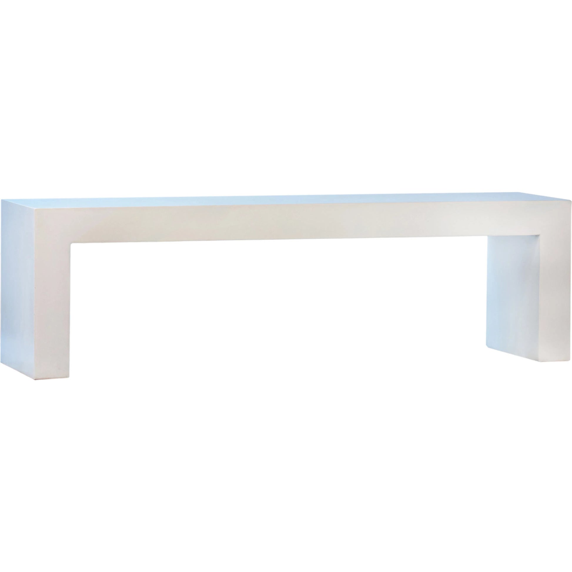 Kay Indoor/Outdoor Concrete Bench by Arch & Plane in white. Made from concrete in a modern style.