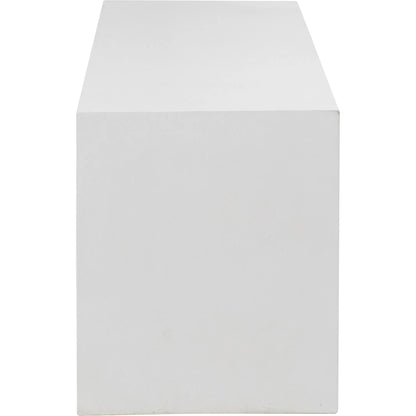 Kay Indoor/Outdoor Concrete Bench by Arch & Plane in white. Made from concrete in a modern style.