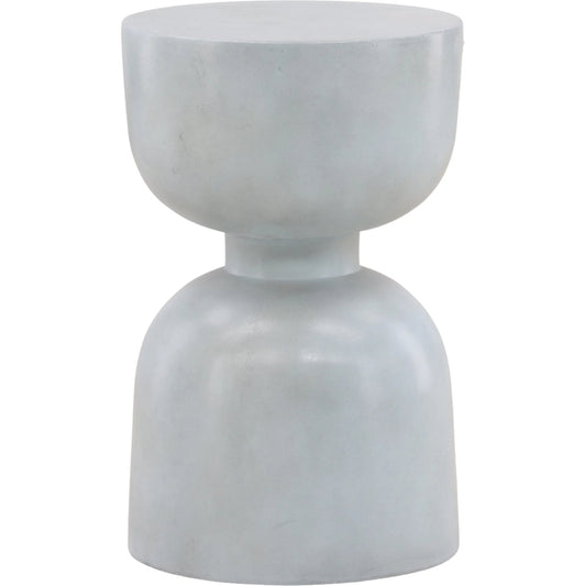 Domenico Outdoor Side Table by Arch & Plane in pastel blue. Made from lightweight concrete in a unique style.