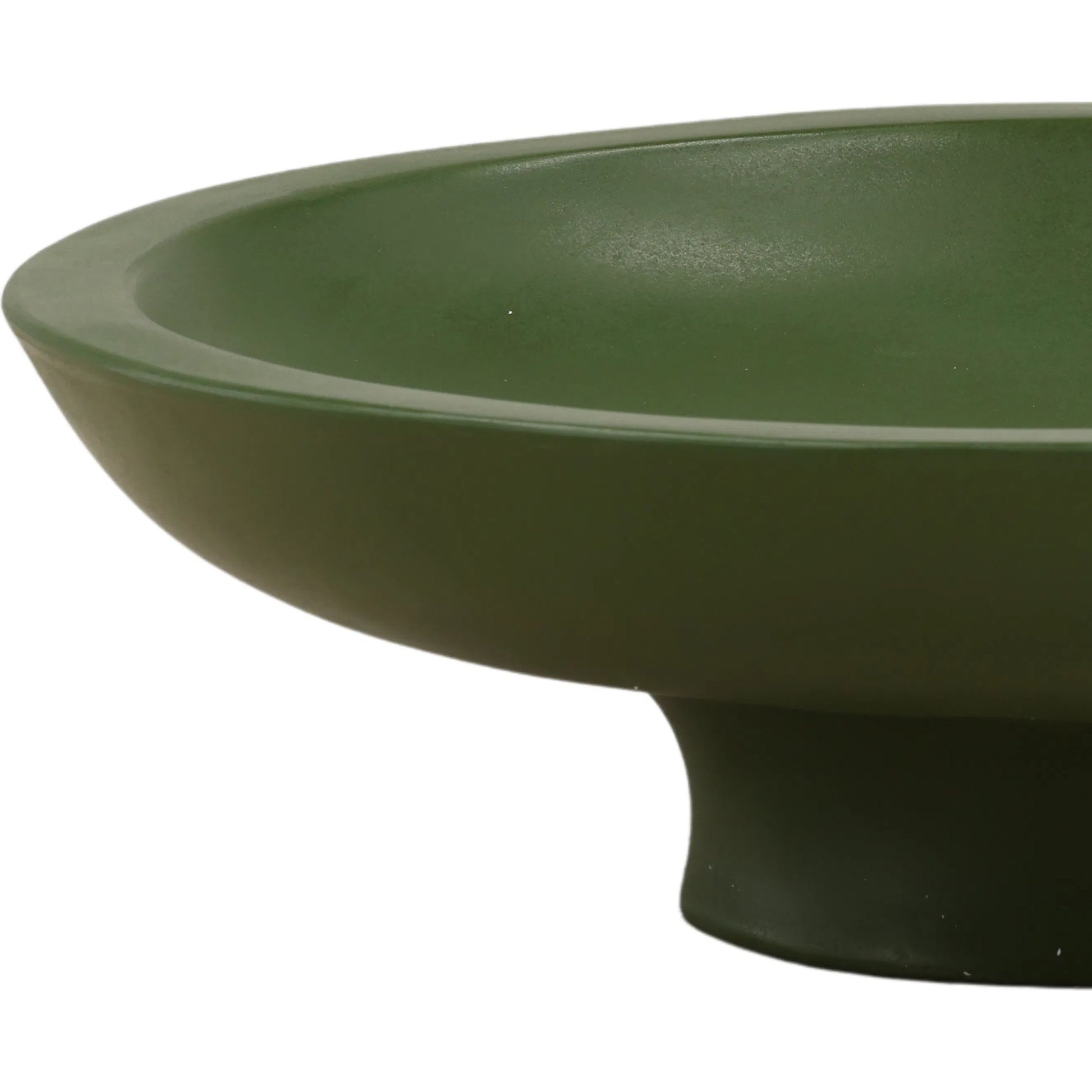 Nautica Outdoor Bowl by Arch & Plane in olive. Made from lightweight concrete in a unique style.