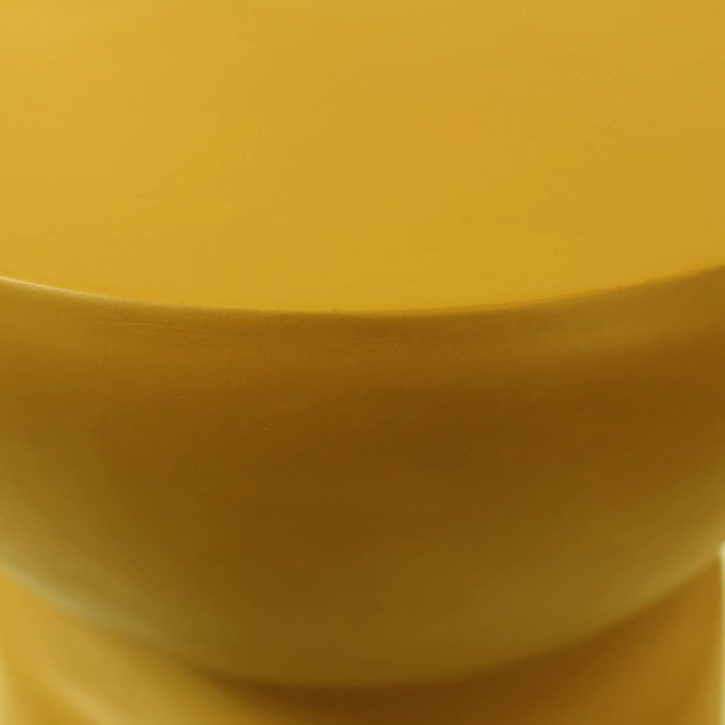 002 SI-2350669 | Closeup | Olaf End Table by Arch & Plane in yellow. Made from lightweight concrete in a eclectic & global style.
