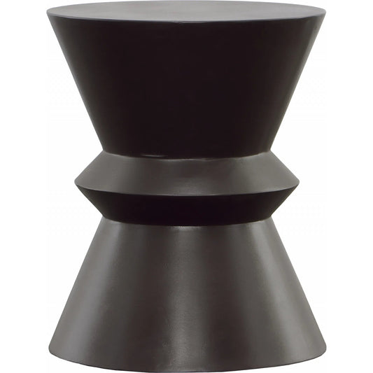 Brynlee Outdoor Side Table by Arch & Plane in black finish with acrylic sealer. Made from lightweight concrete in a unique style.