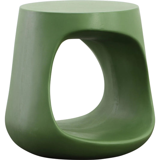Owens Side Table by Arch & Plane in olive green. Made from lightweight concrete in a unique style.