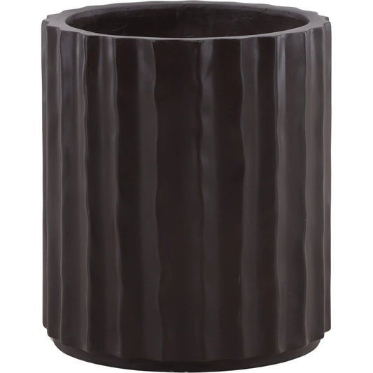 Quade Outdoor Planter by Arch & Plane in lava. Made from lightweight concrete in a unique style.