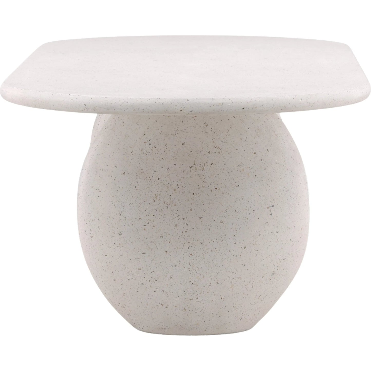 003 SI-2532892 | Additional Silo | Quincy Outdoor Dining Table by Arch & Plane in ivory. Made from lightweight concrete terrazzo in a unique style.
