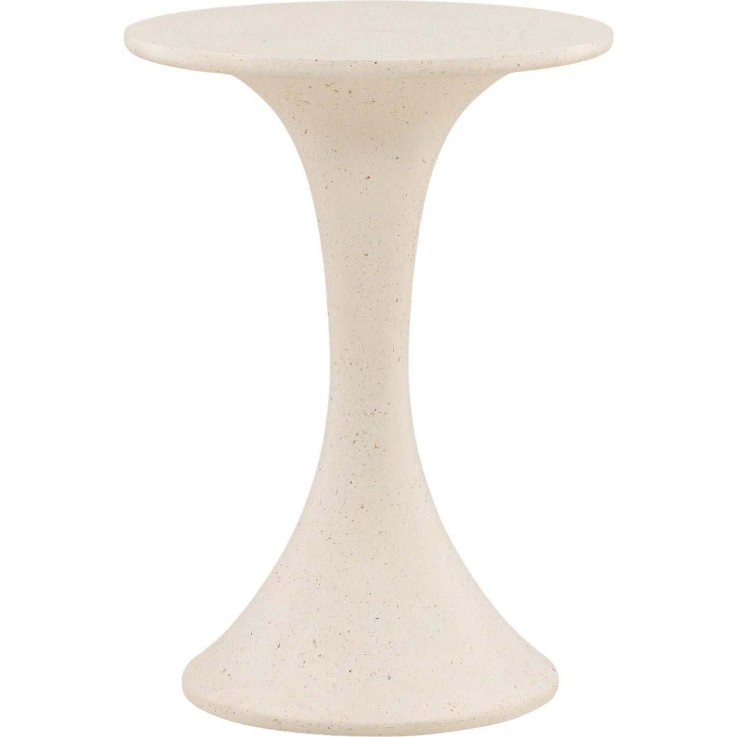 001 SI-2532893 | Primary Silo | Renata Outdoor Bar Table by Arch & Plane in ivory. Made from lightweight concrete terrazzo in a unique style.