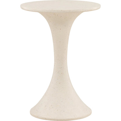 Renata Outdoor Bar Table by Arch & Plane in ivory. Made from lightweight concrete terrazzo in a unique style.