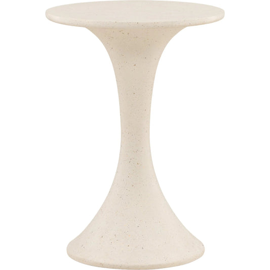 Renata Outdoor Bar Table by Arch & Plane in ivory. Made from lightweight concrete terrazzo in a unique style.