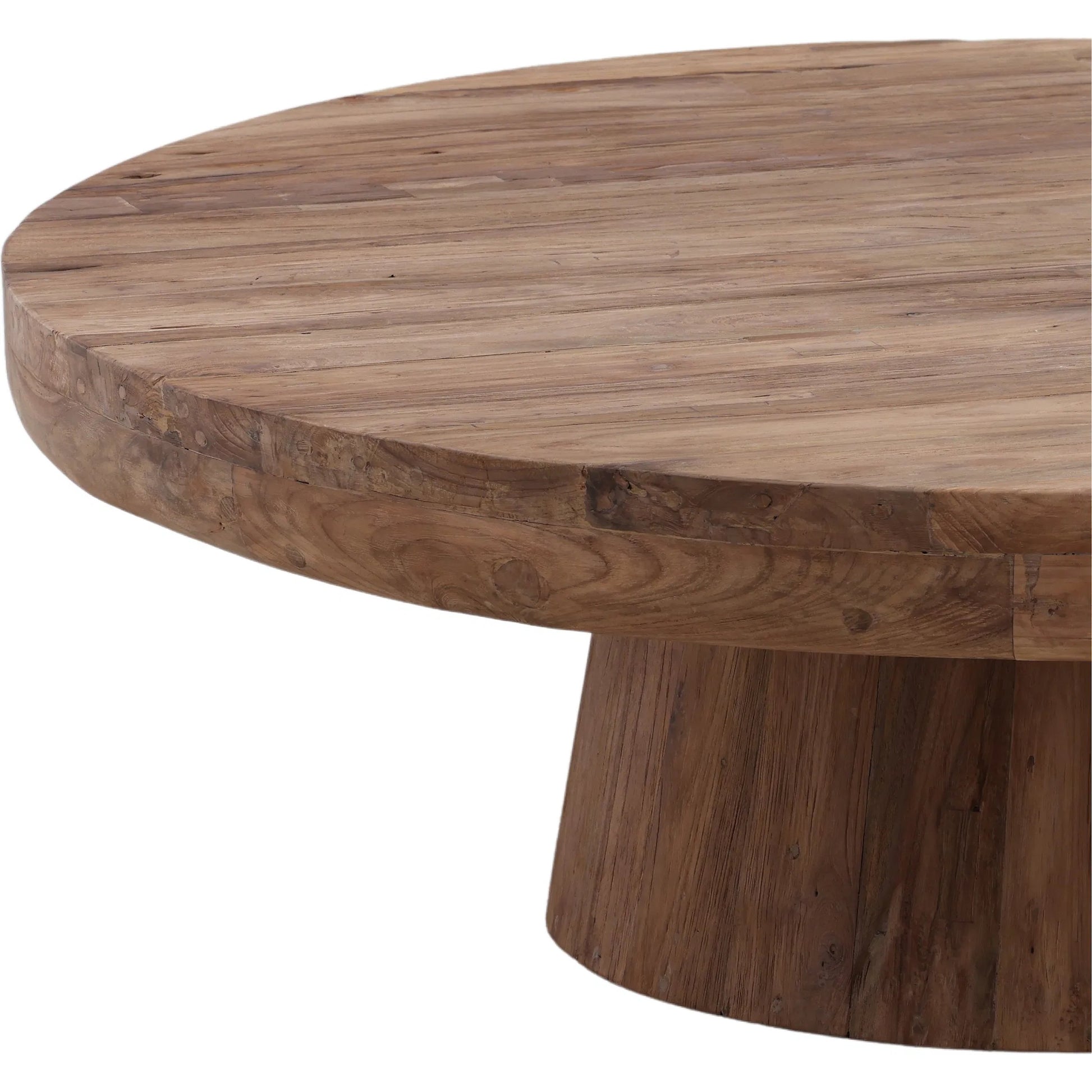 Reyna Coffee Table by Arch & Plane in natural. Made from reclaimed teak wood in a transitional style.