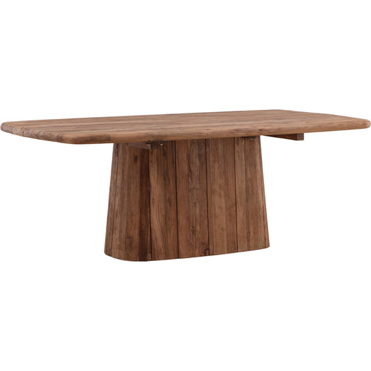 Buck Outdoor Dining Table by Arch & Plane in natural. Made from reclaimed teak wood in a unique style.