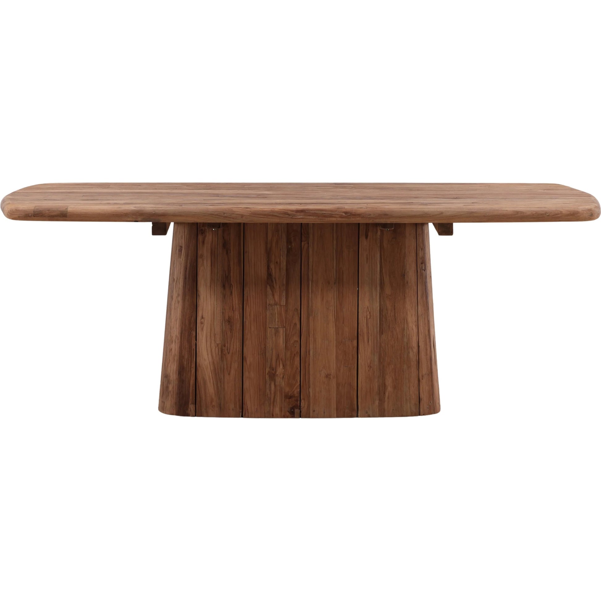 Buck Outdoor Dining Table by Arch & Plane in natural. Made from reclaimed teak wood in a unique style.