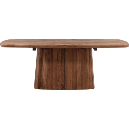 Buck Outdoor Dining Table by Arch & Plane in natural. Made from reclaimed teak wood in a unique style.