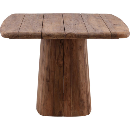 Buck Outdoor Dining Table by Arch & Plane in natural. Made from reclaimed teak wood in a unique style.