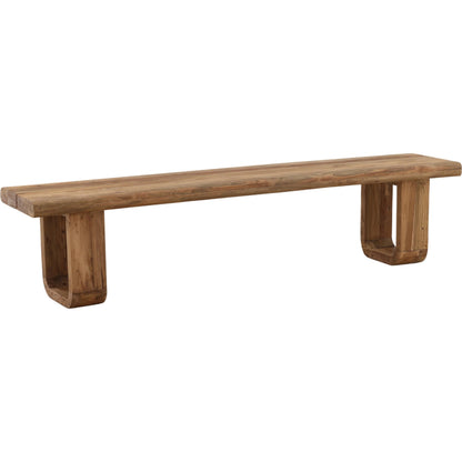Harris Outdoor Bench by Arch & Plane in natural. Made from reclaimed teak wood in a unique style.