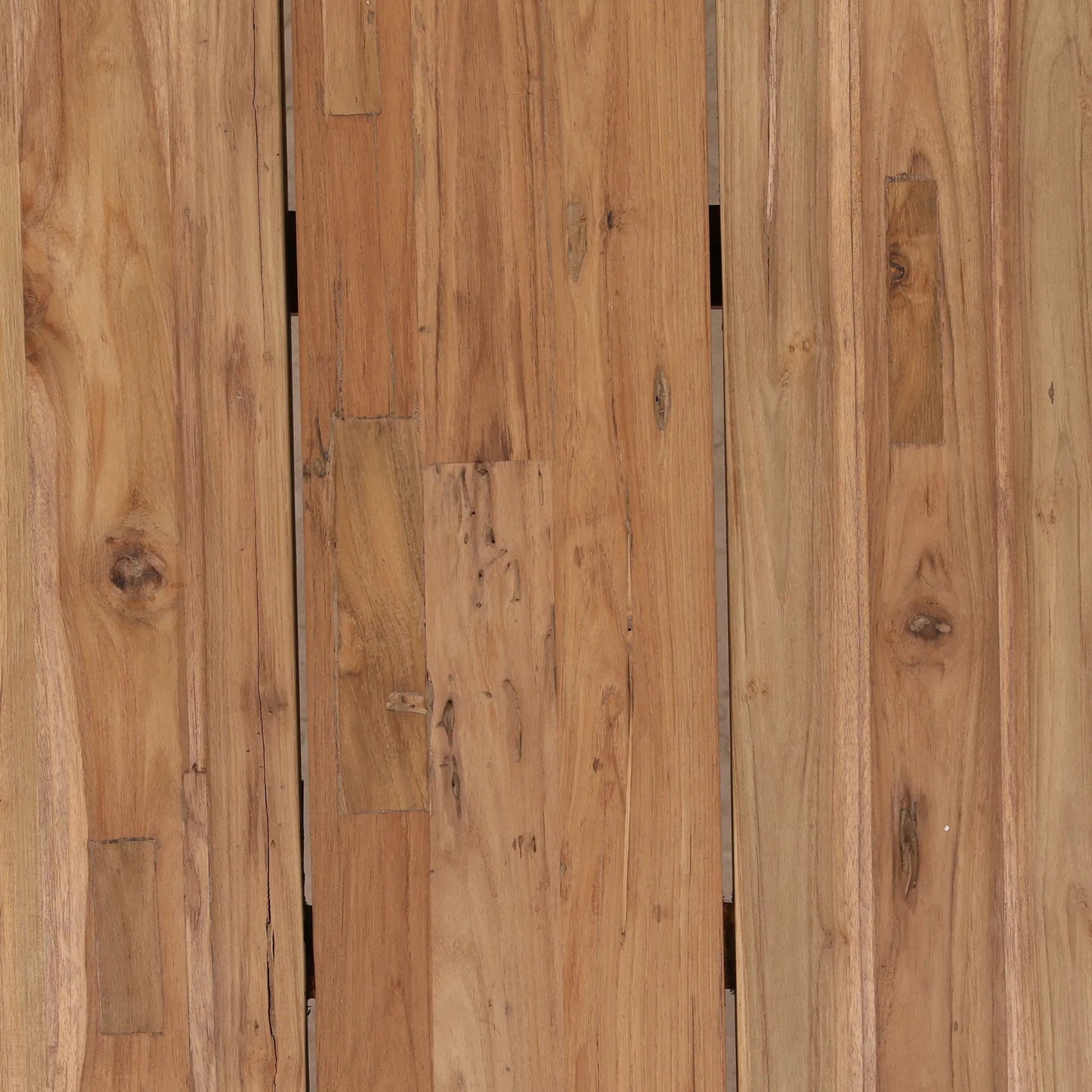 005 SI-2532897 | Closeup | Harris Outdoor Dining Table by Arch & Plane in natural. Made from reclaimed teak wood in a unique style.