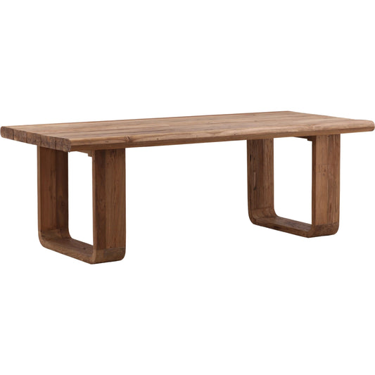 Harris Outdoor Dining Table by Arch & Plane in natural. Made from reclaimed teak wood in a unique style.