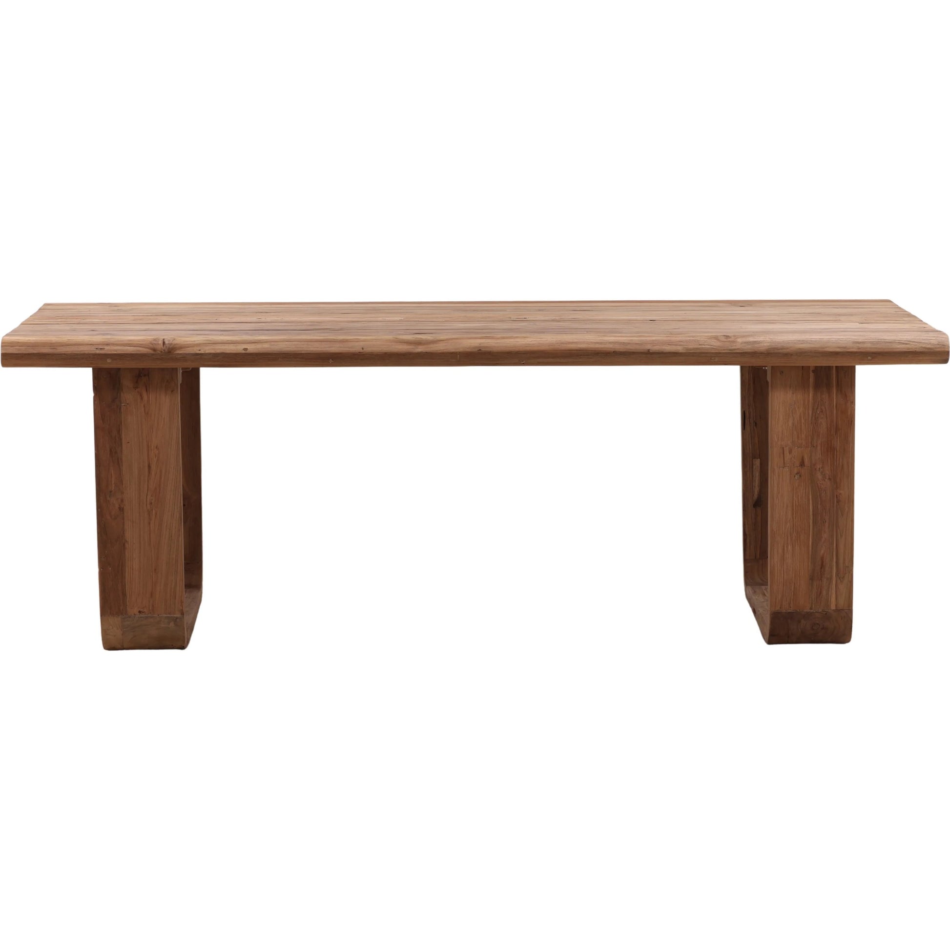Harris Outdoor Dining Table by Arch & Plane in natural. Made from reclaimed teak wood in a unique style.