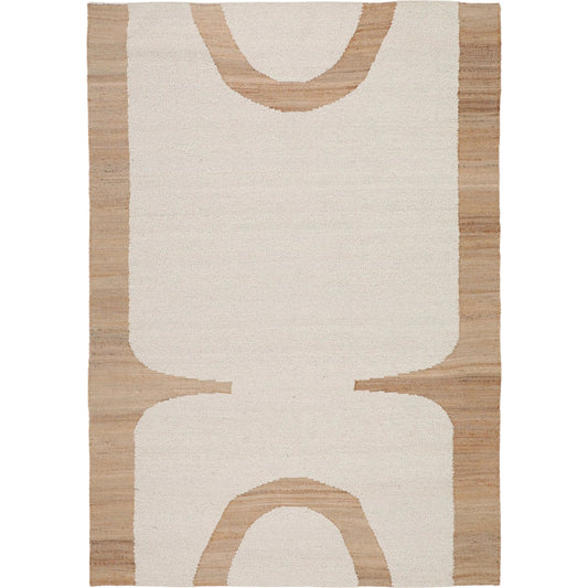 Bastian DOV3024-NATL Rug by Arch & Plane in natural. Made from handwoven jute, wool in a unique style.