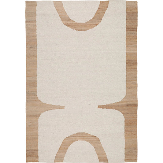 Bastian DOV3024-NATL Rug by Arch & Plane in natural. Made from handwoven jute, wool in a unique style.