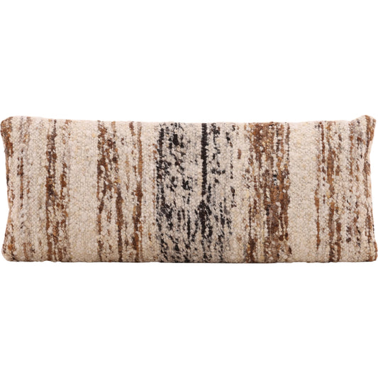 Wanda Lumbar Pillow by Arch & Plane in brown. Made from jute, wool cover in a rustic style.