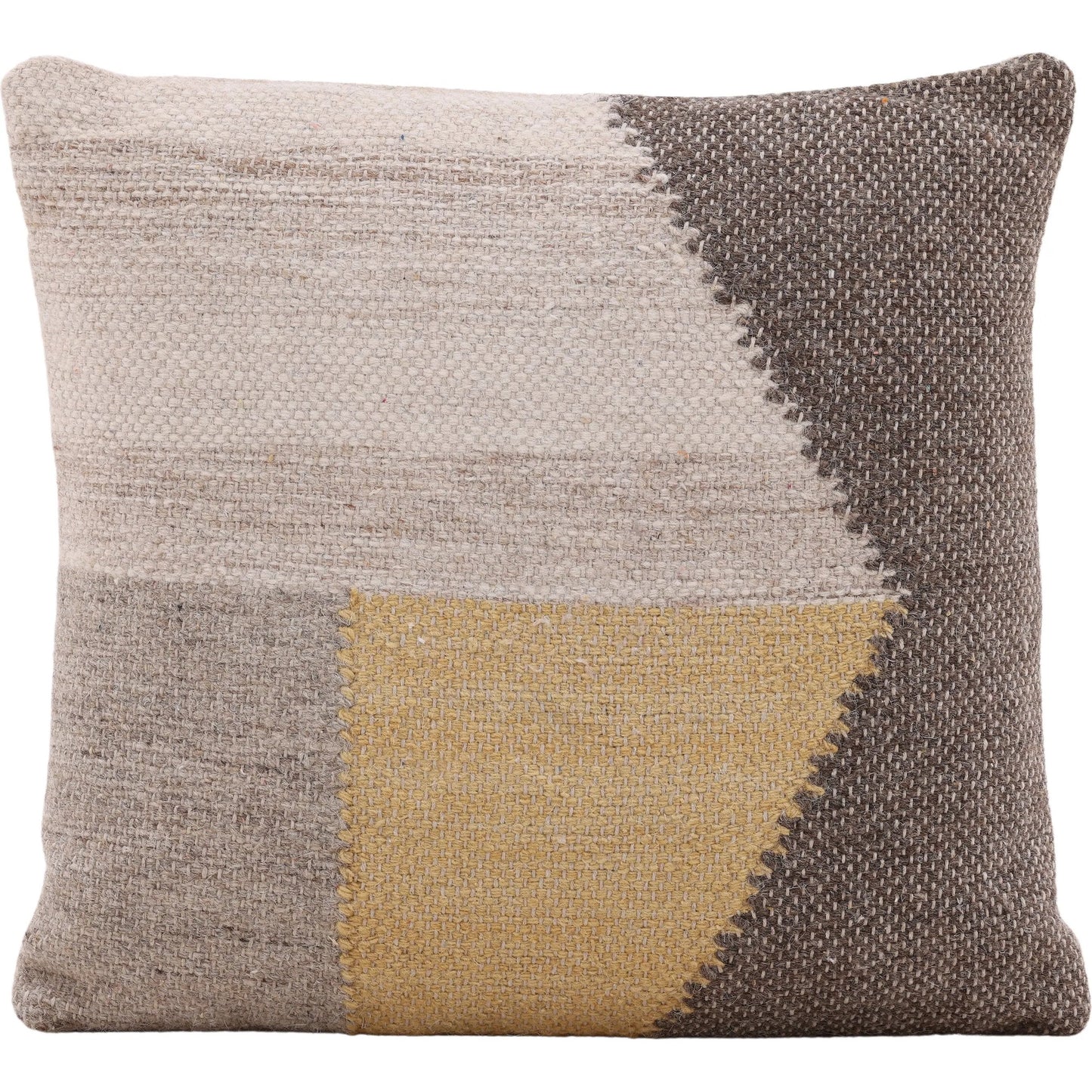 003 SI-2350704 | Primary Silo | Dimitri Pillow by Arch & Plane in yellow multicolor. Made from handwoven wool, cotton cover in a transitional style.