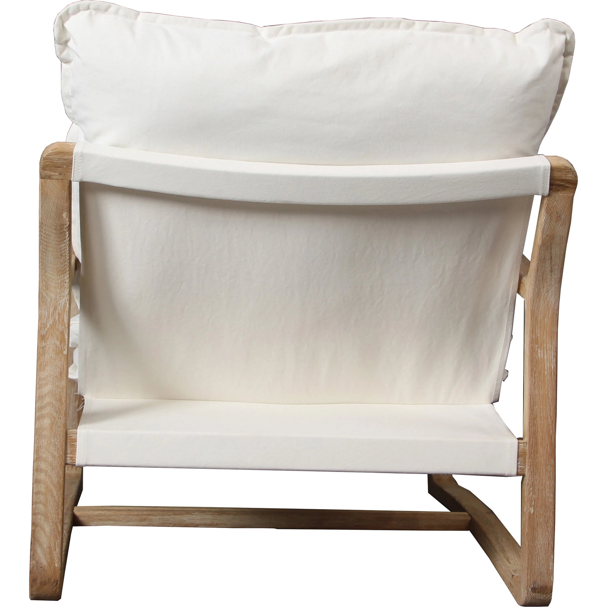 Durward Upholstered Oak Occasional Chair by Arch & Plane in off-white, cream, brown and light warm wash, off-white upholstery finish. Made from cotton blend performance fabric upholstery, oak hardwood in a modern style.