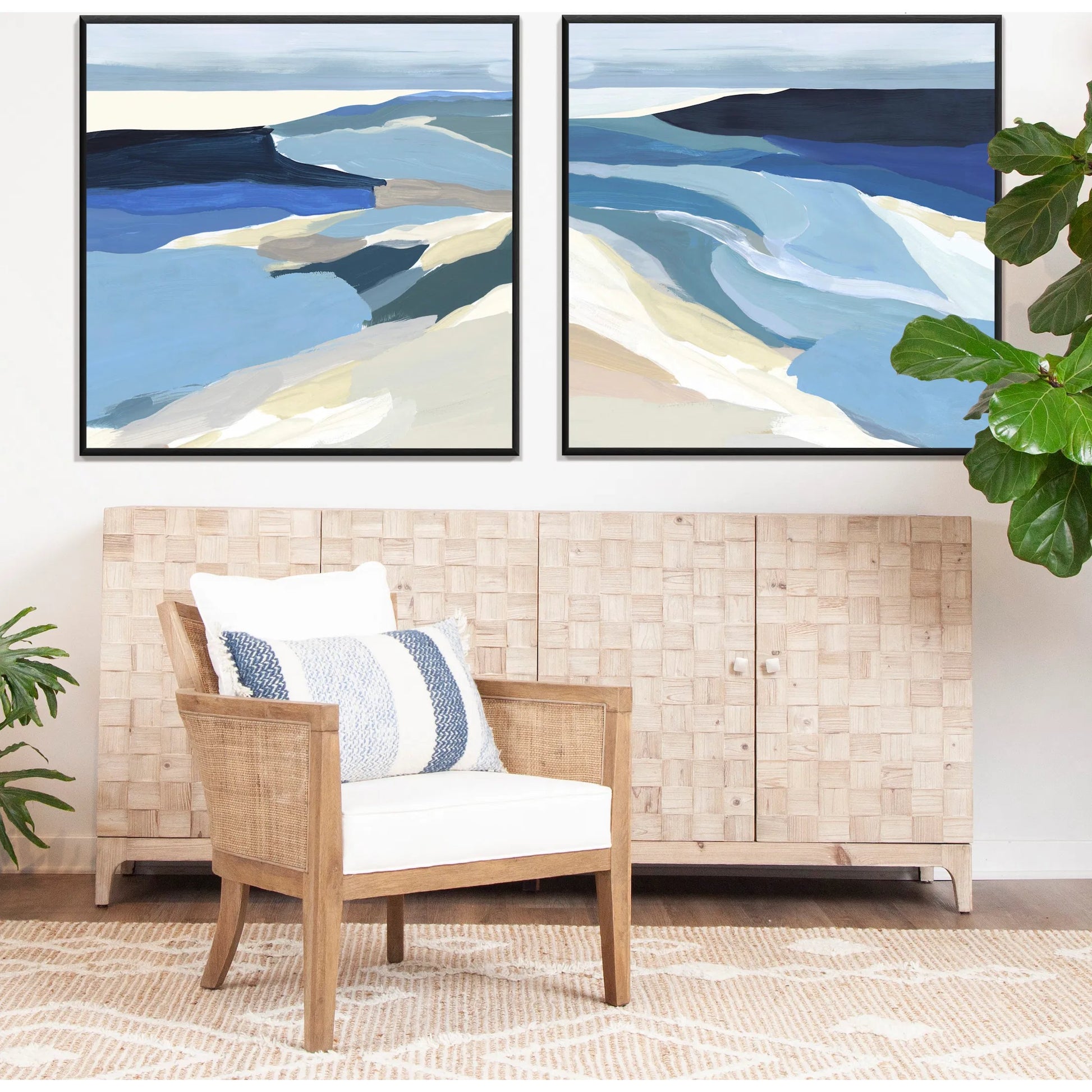 Leroy Upholstered Rattan Occasional Chair by Arch & Plane in white, natural, brown and natural rattan with off-white upholstery finish. Made from oak wood, rattan, cotton blend upholstery in a cottage & farmhouse style.