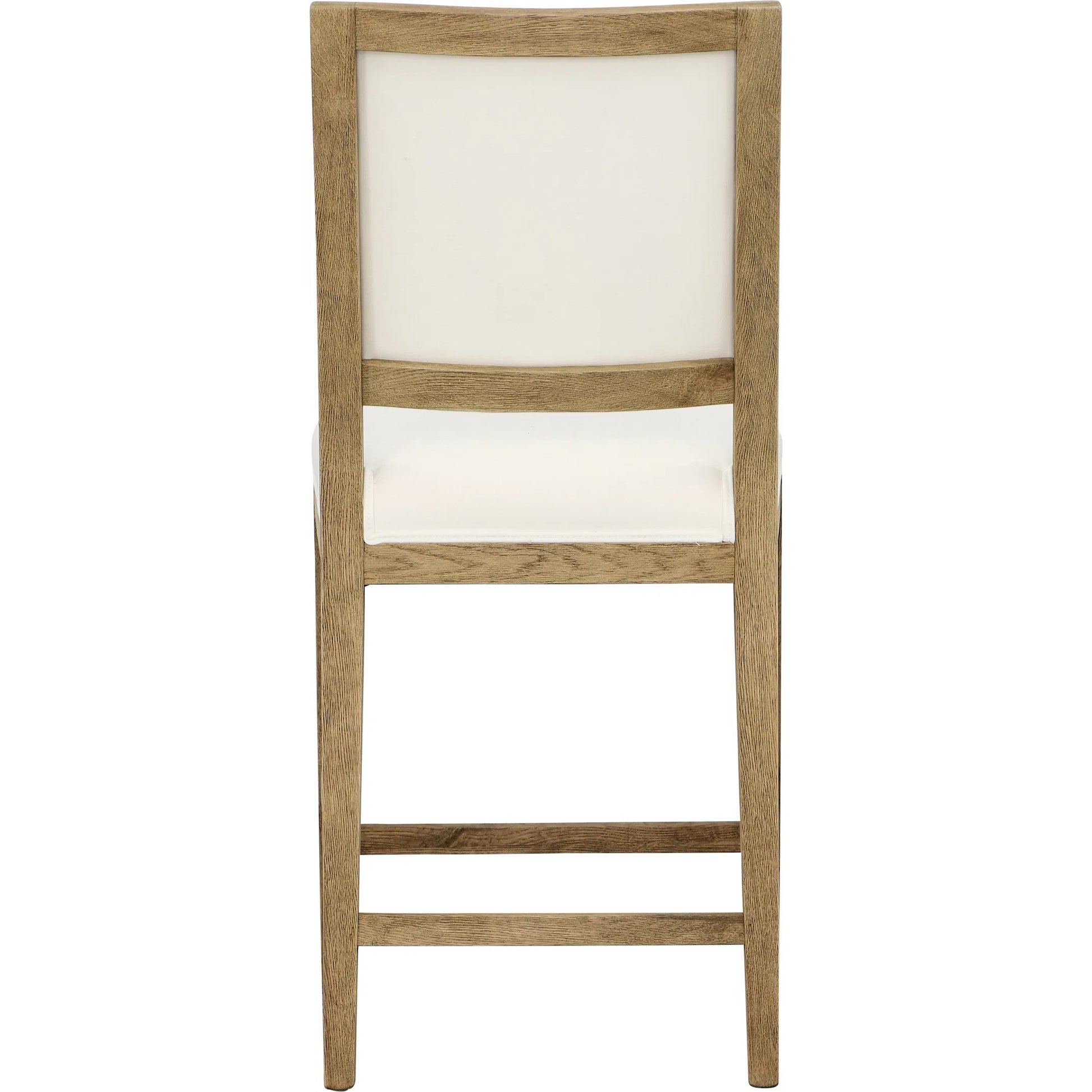 Corey Counter Stool by Arch & Plane in natural warm wash frame, white upholstery. Made from solid oak wood frame, cotton blend upholstery in a transitional style.