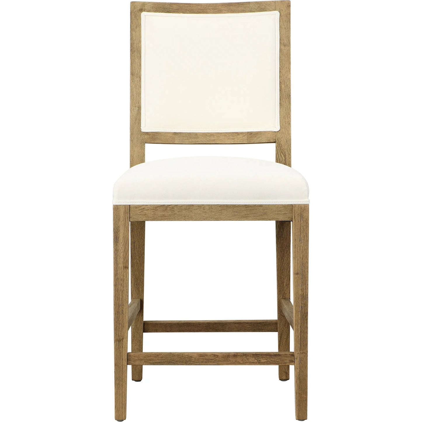 002 SI-2350710 | Additional Silo | Corey Counter Stool by Arch & Plane in natural warm wash frame, white upholstery. Made from solid oak wood frame, cotton blend upholstery in a transitional style.
